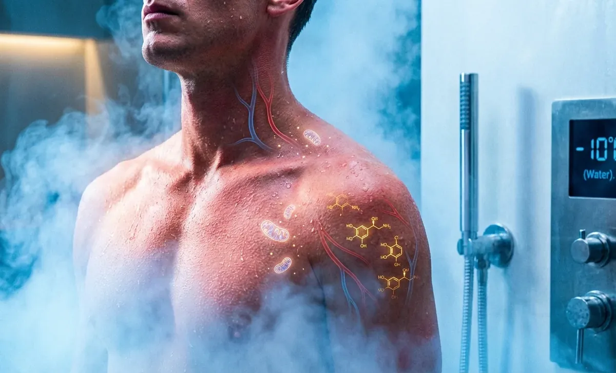 Illustration éditoriale — Douche froide, bain glacé ou cryothérapie