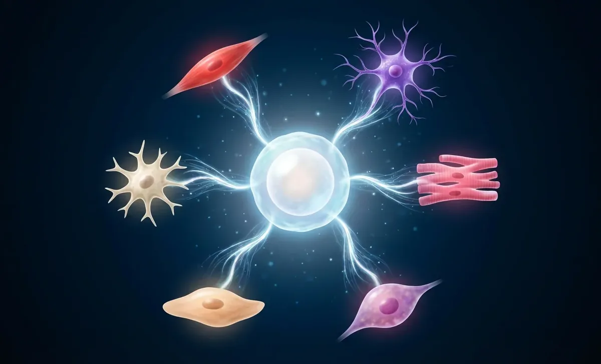 Illustration éditoriale — Cellules souches