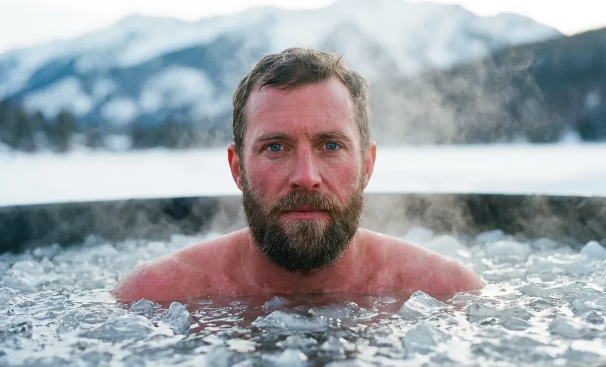 Illustration éditoriale — Méthode Wim Hof